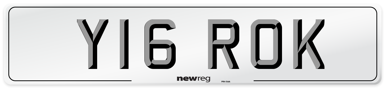 Y16 ROK Number Plate from New Reg